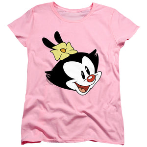 AN OFFCIALLY LICENSED ANIMANIACS DOT HEAD WOMEN'S REGULAR FIT T-SHIRT PINK
