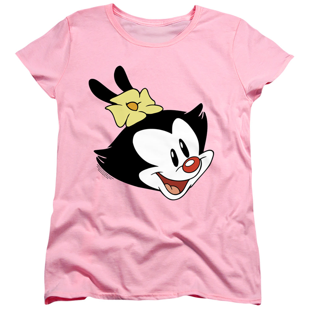 AN OFFCIALLY LICENSED ANIMANIACS DOT HEAD WOMEN'S REGULAR FIT T-SHIRT PINK