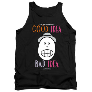 AN OFFCIALLY LICENSED ANIMANIACS GOOD IDEA BAD IDEA ADULT UNISEX TANK TOP BLACK