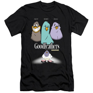 AN OFFCIALLY LICENSED ANIMANIACS GOODFEATHERS MEN'S PREMIUM SLIM FIT T-SHIRT BLACK
