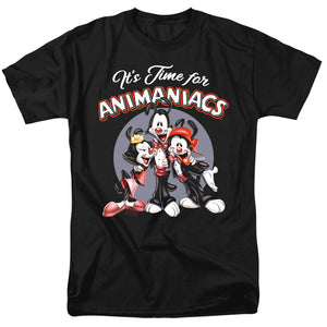 AN OFFCIALLY LICENSED ANIMANIACS ITS TIME FOR MEN'S REGULAR FIT T-SHIRT BLACK