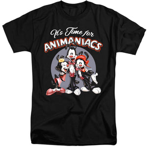 AN OFFCIALLY LICENSED ANIMANIACS ITS TIME FOR MEN'S TALL FIT T-SHIRT BLACK