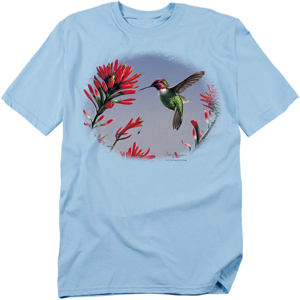 Wildlife Annas Hummingbird Licensed Adult Unisex T-Shirt Regular Fit Tee SM-3X