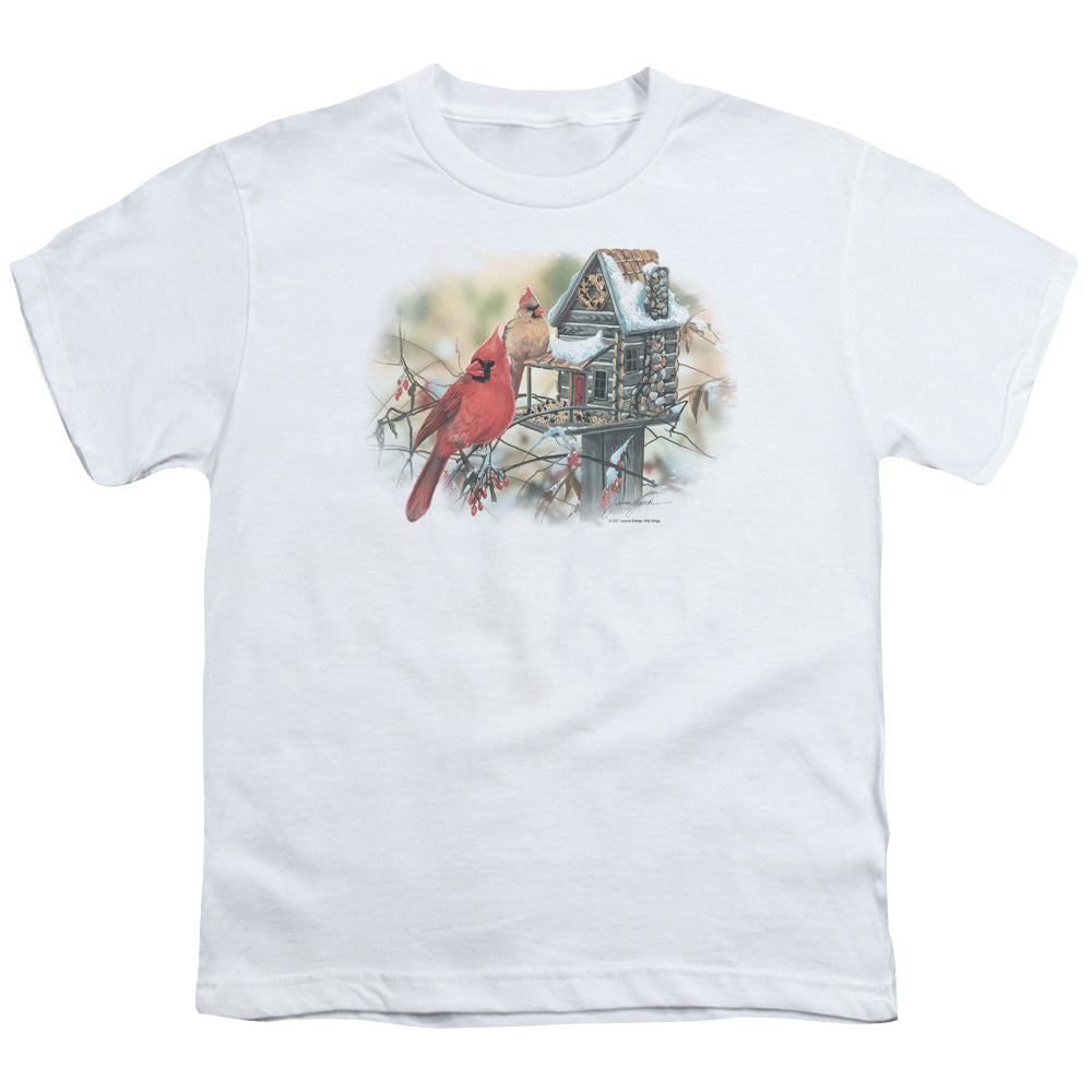 Wildlife Cardinals Rustic Retreat Licensed Kid's T-Shirt (Ages 4-7) SM-XL