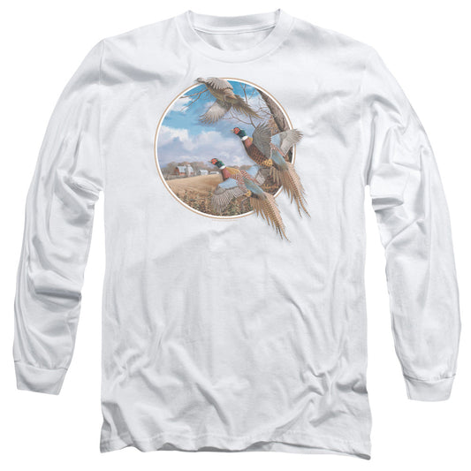 Wildlife October Memories Pheasants Licensed Adult Unisex Long Sleeve T-Shirt LG