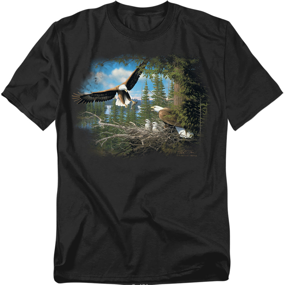 Wildlife Spring Bald Eagles Licensed Adult Unisex T-Shirt Regular Fit Tee SM-3X
