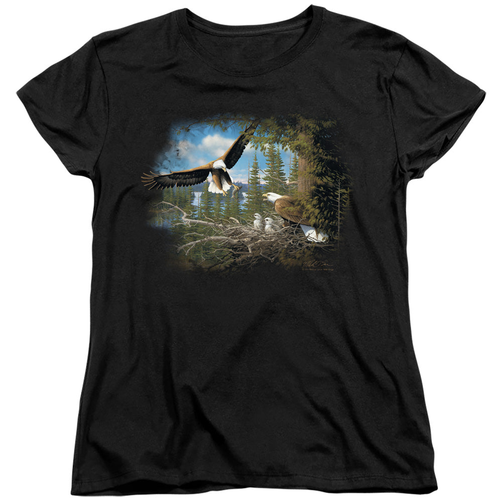 Wildlife Spring Bald Eagles Licensed Women's T-Shirt Regular Fit LG