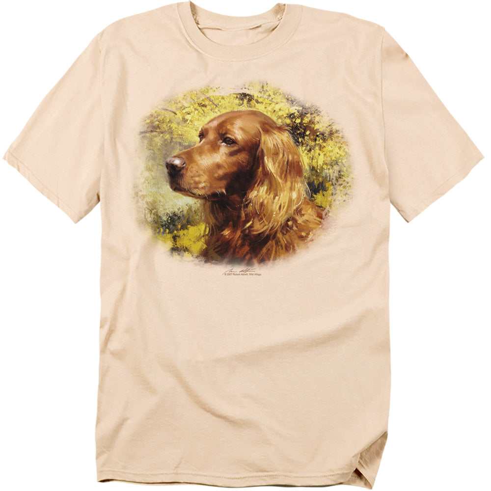 Wildlife Irish Setter Head Licensed Adult Unisex T-Shirt Regular Fit Tee SM-3X