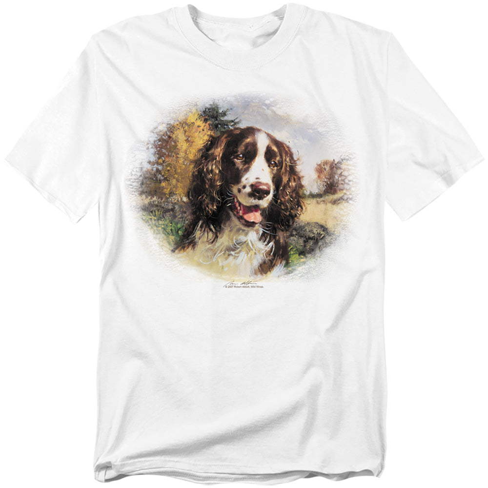 Wildlife Springer Spaniel Head Licensed Adult Unisex T-Shirt Regular Fit Tee