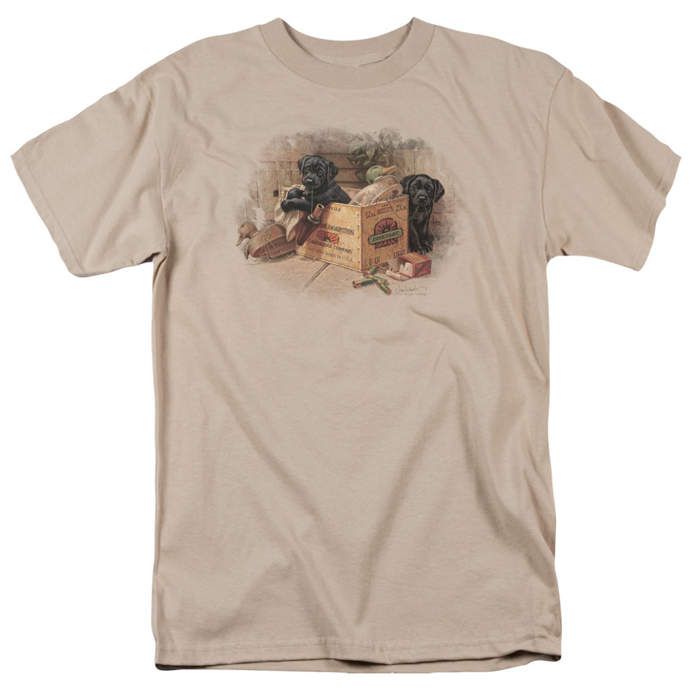 Wildlife Box Boys Black Labs Licensed Adult Unisex T-Shirt Regular Fit Tee SM-3X