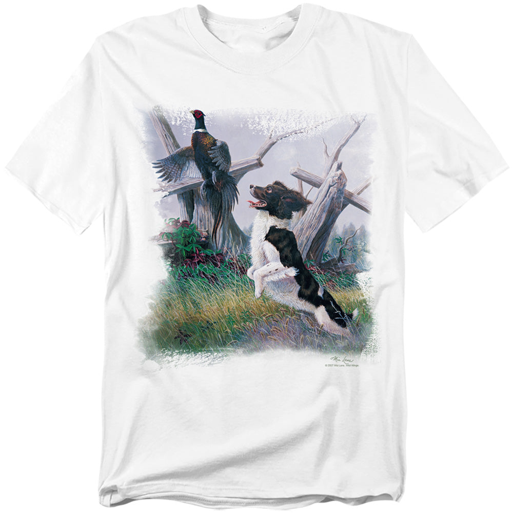 Wildlife Springer With Pheasant Licensed Adult Unisex T-Shirt Regular Fit Tee