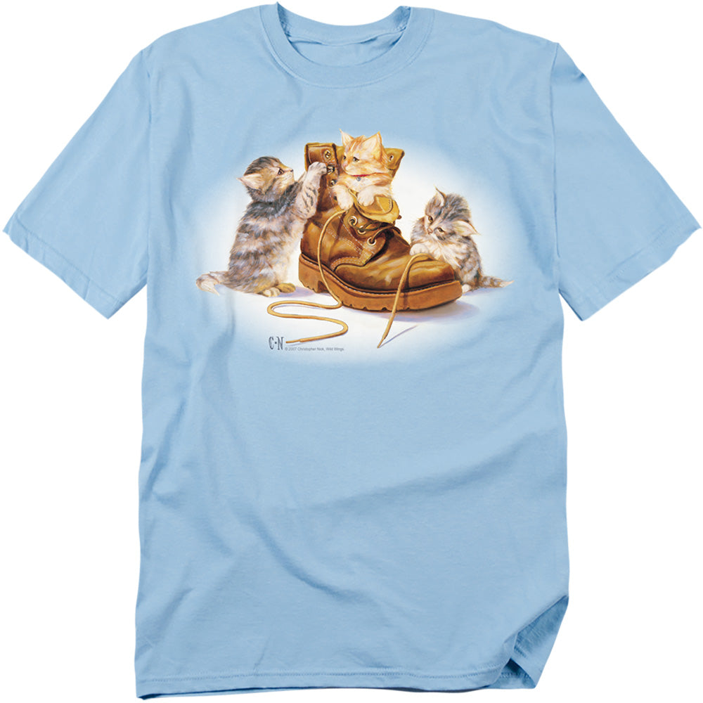 Wildlife Playful Kittens Licensed Adult Unisex T-Shirt Regular Fit Tee SM-3X
