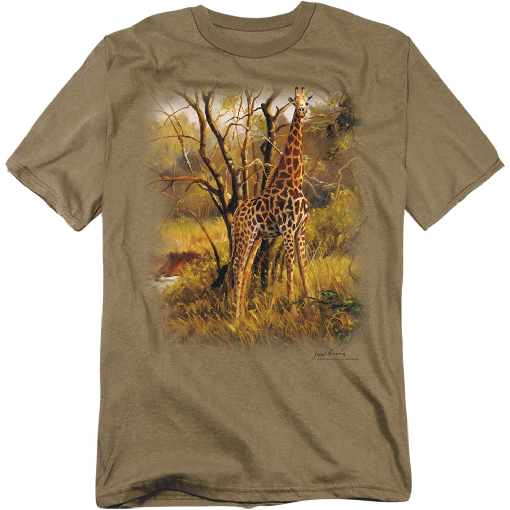 Wildlife Giraffe Licensed Adult Unisex T-Shirt Regular Fit Tee SM-3X