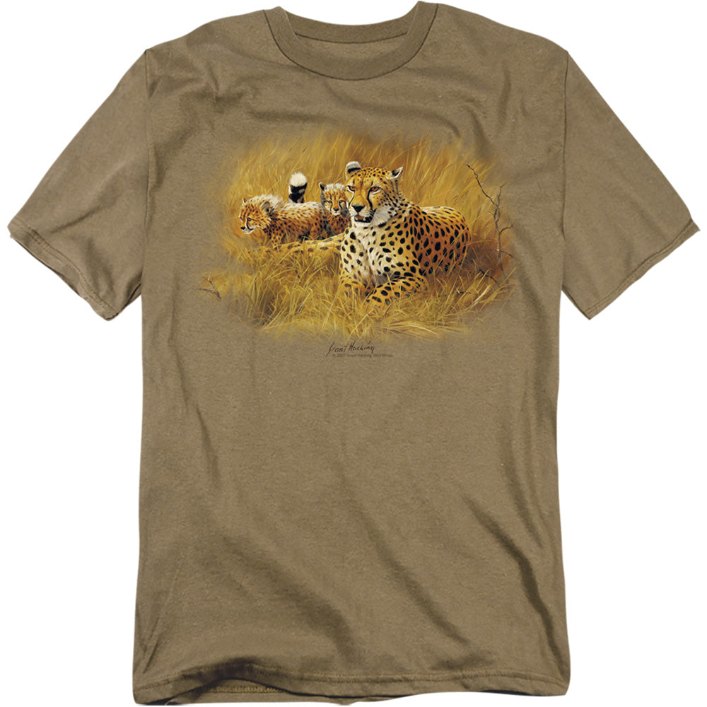 Wildlife Cheetah Family Licensed Adult Unisex T-Shirt Regular Fit Tee SM-3X