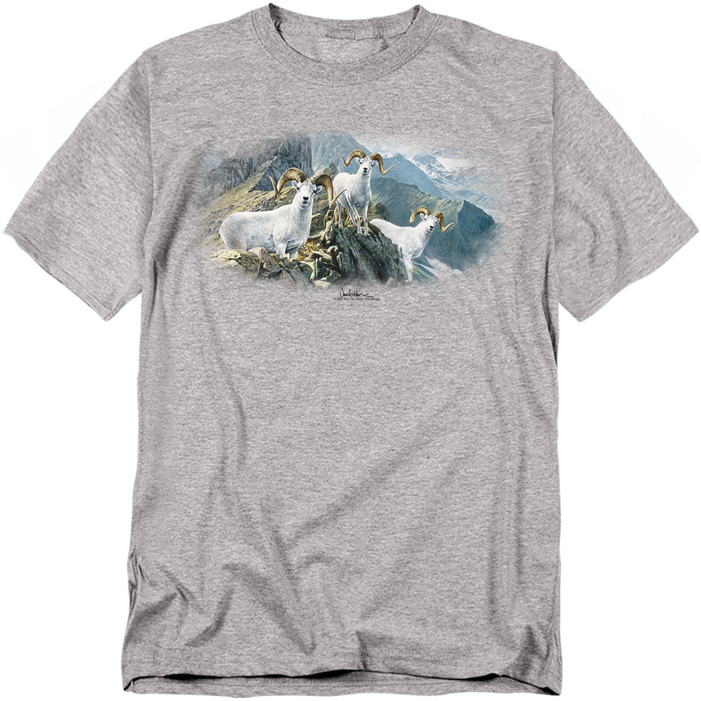 Wildlife High Trails Dall Sheep Licensed Adult Unisex T-Shirt Regular Fit Tee