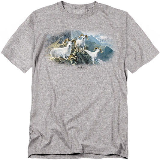 Wildlife High Trails Dall Sheep Licensed Adult Unisex T-Shirt Regular Fit Tee
