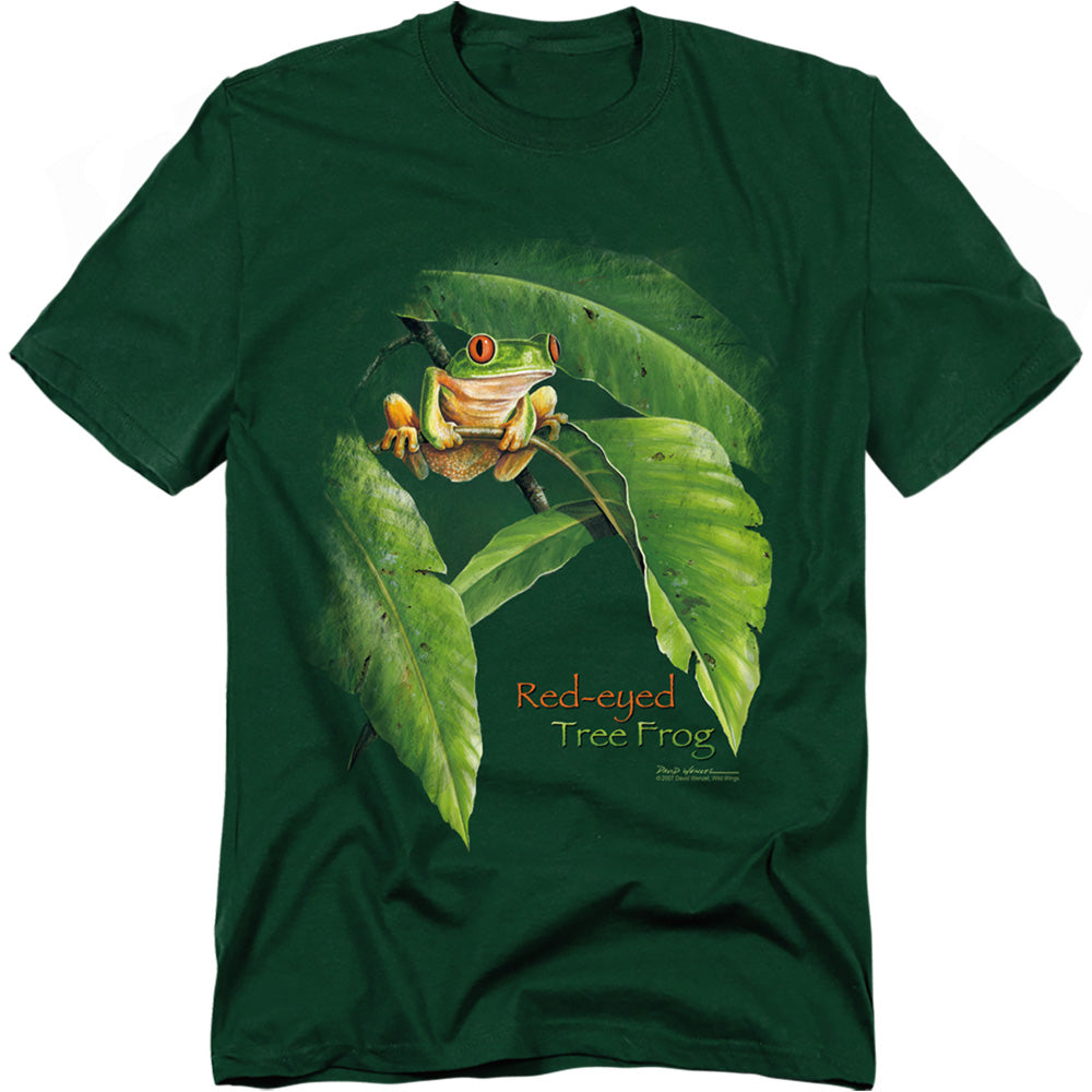 Wildlife Red Eyed Tree Frog Licensed Adult Unisex T-Shirt Regular Fit Tee SM-3X