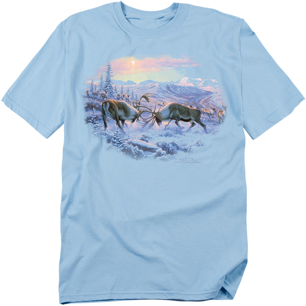 Wildlife Battling Bulls Licensed Adult Unisex T-Shirt Regular Fit Tee SM-3X