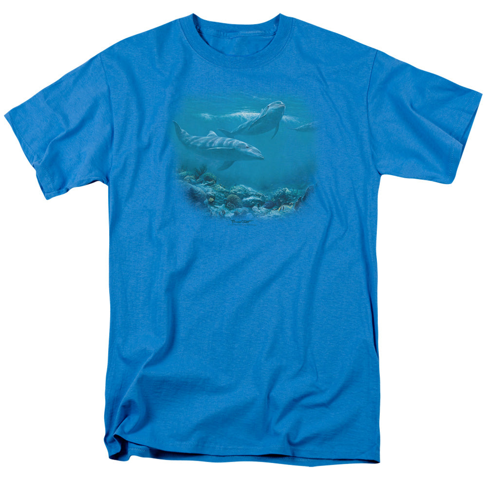Wildlife Bottlenosed Dolphins Licensed Adult Unisex T-Shirt Regular Fit Tee