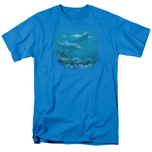 Wildlife Bottlenosed Dolphins Licensed Adult Unisex T-Shirt Regular Fit Tee
