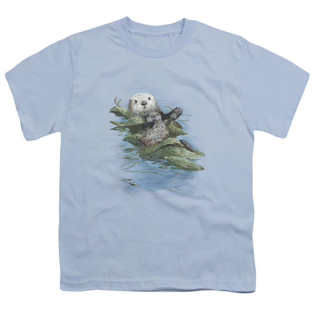 Wildlife Kelp Cradle Otters Licensed Kid's T-Shirt (Ages 4-7) SM-XL