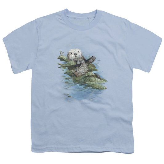 Wildlife Kelp Cradle Otters Licensed Kid's T-Shirt (Ages 4-7) SM-XL