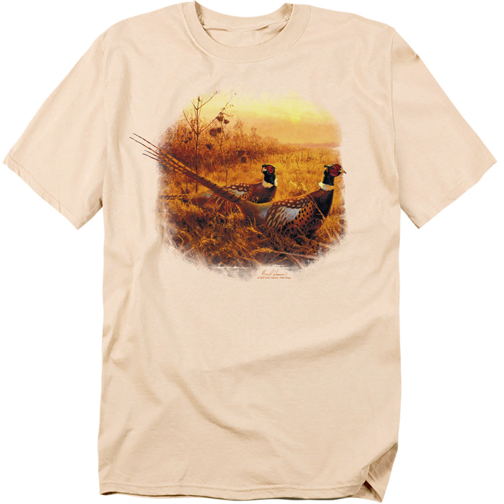 Wildlife First Alert Pheasants Licensed Adult Unisex T-Shirt Regular Fit Tee