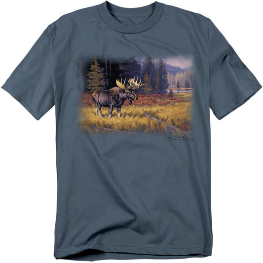 Wildlife October Moose Licensed Adult Unisex T-Shirt Regular Fit Tee SM-3X