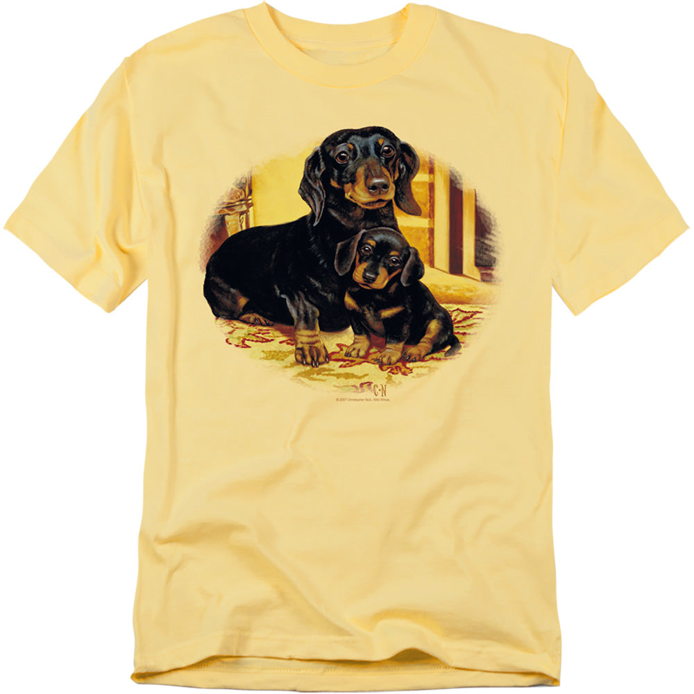 Wildlife Picture Perfect Dachshunds Licensed Adult Unisex T-Shirt SM-3X