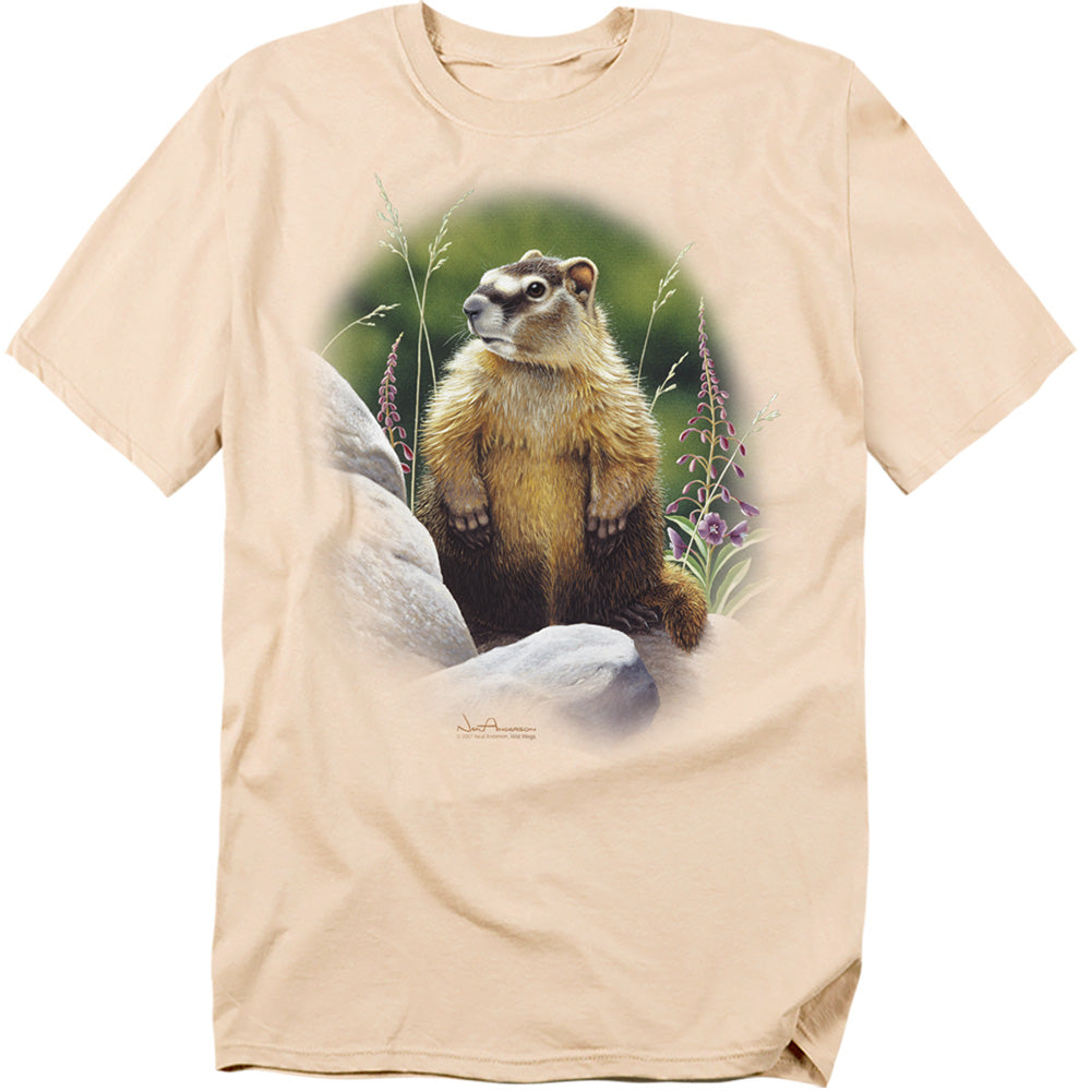 Wildlife Marmot Licensed Adult Unisex T-Shirt Regular Fit Tee SM-3X