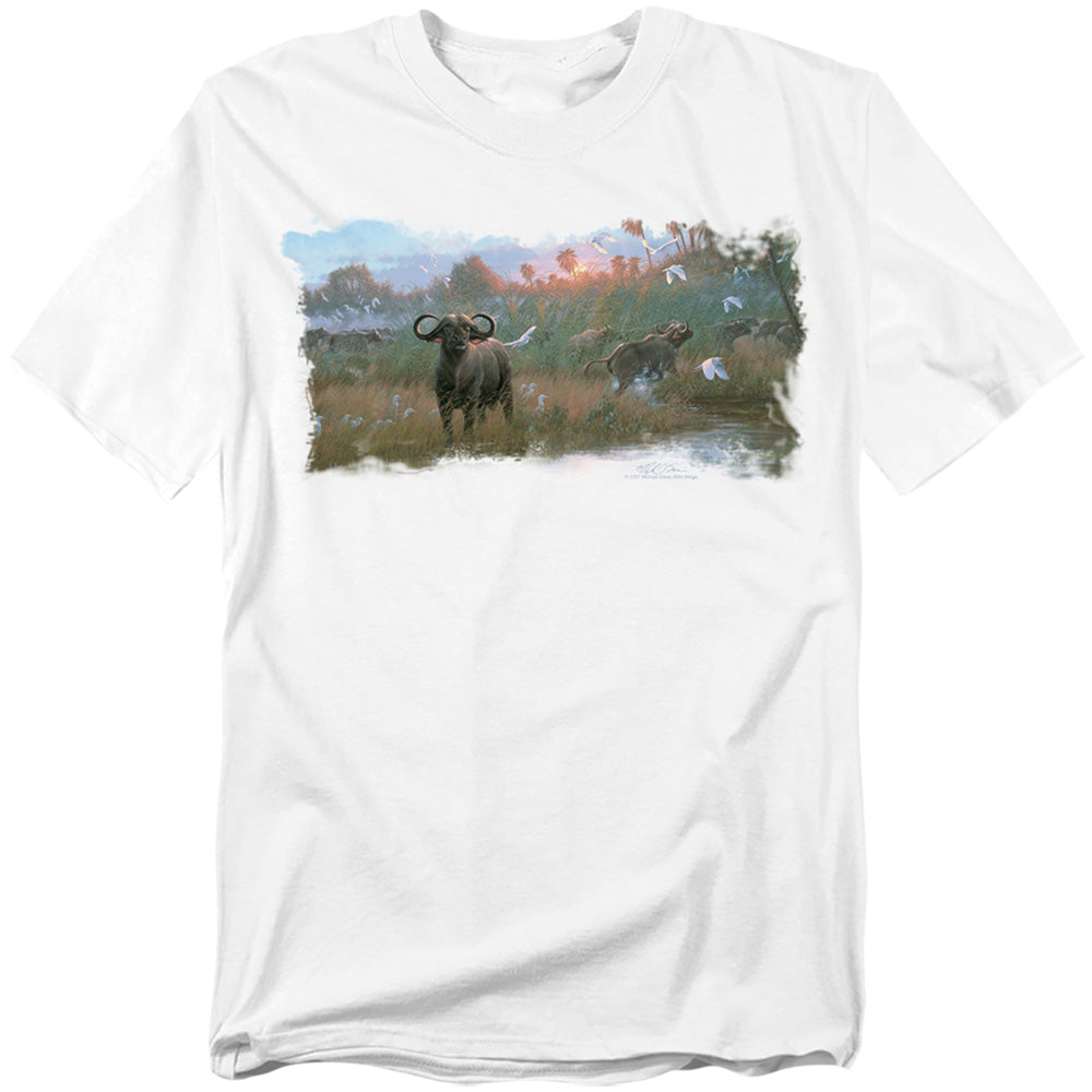 Wildlife Cape Buffalo Licensed Adult Unisex T-Shirt Regular Fit Tee SM-3X