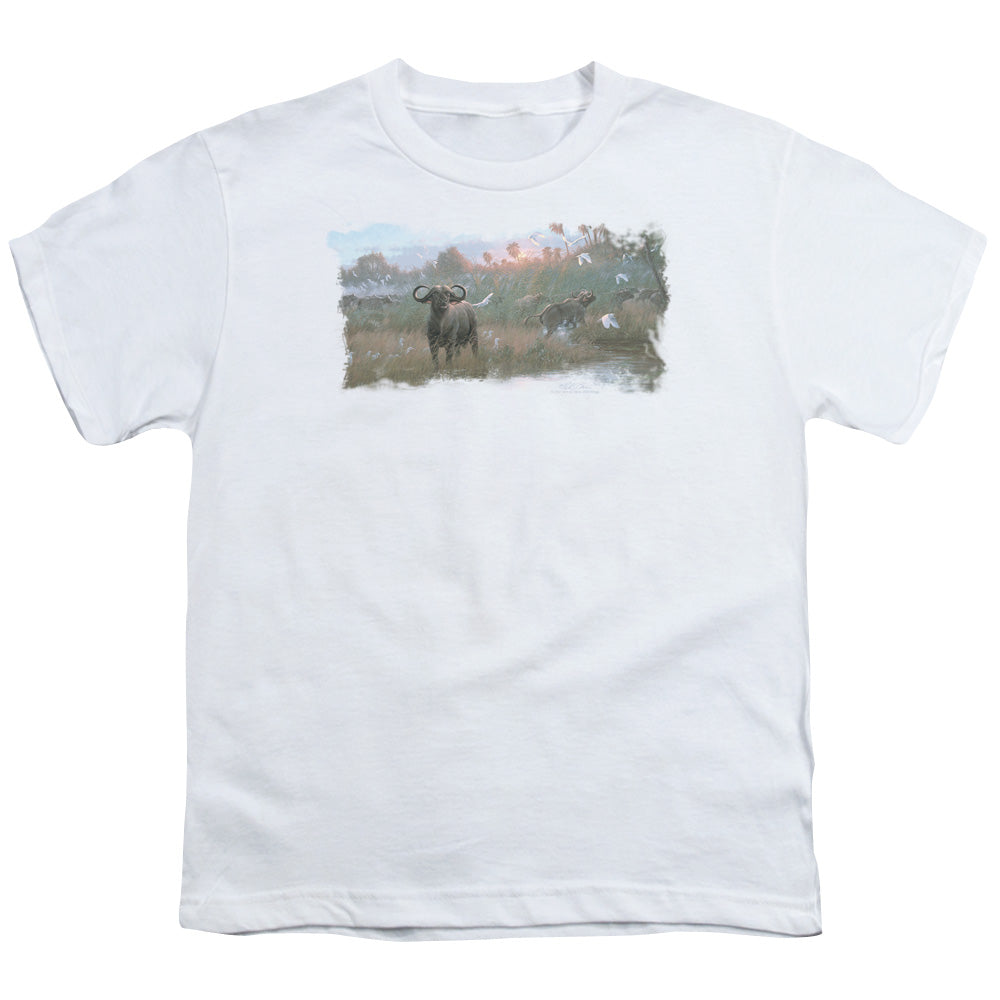 Wildlife Cape Buffalo Licensed Kid's T-Shirt (Ages 4-7) SM-XL