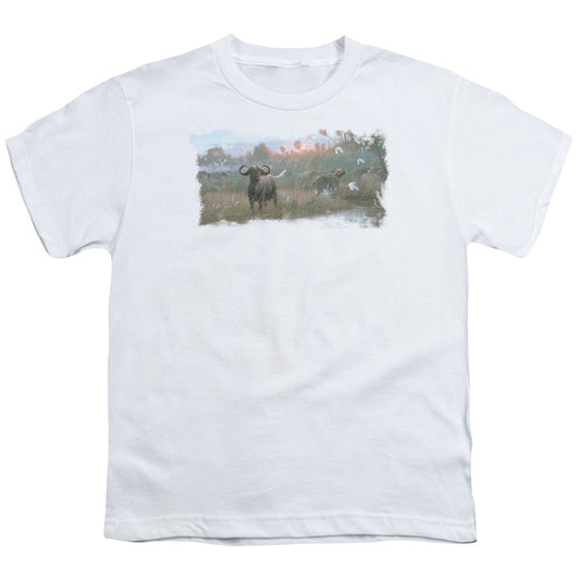 Wildlife Cape Buffalo Licensed Kid's T-Shirt (Ages 4-7) SM-XL