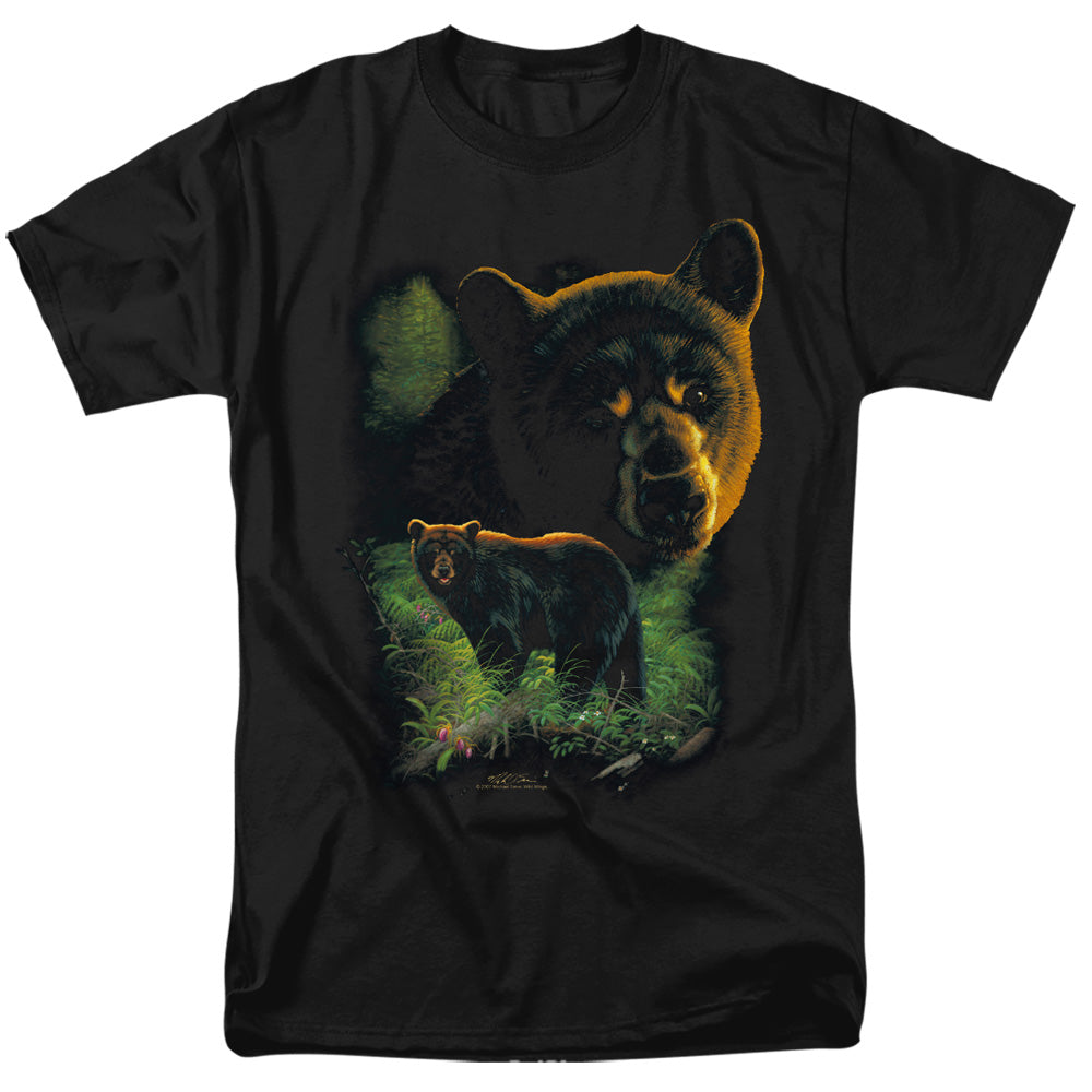 Wildlife Black Bears Licensed Adult Unisex T-Shirt Regular Fit Tee SM-3X