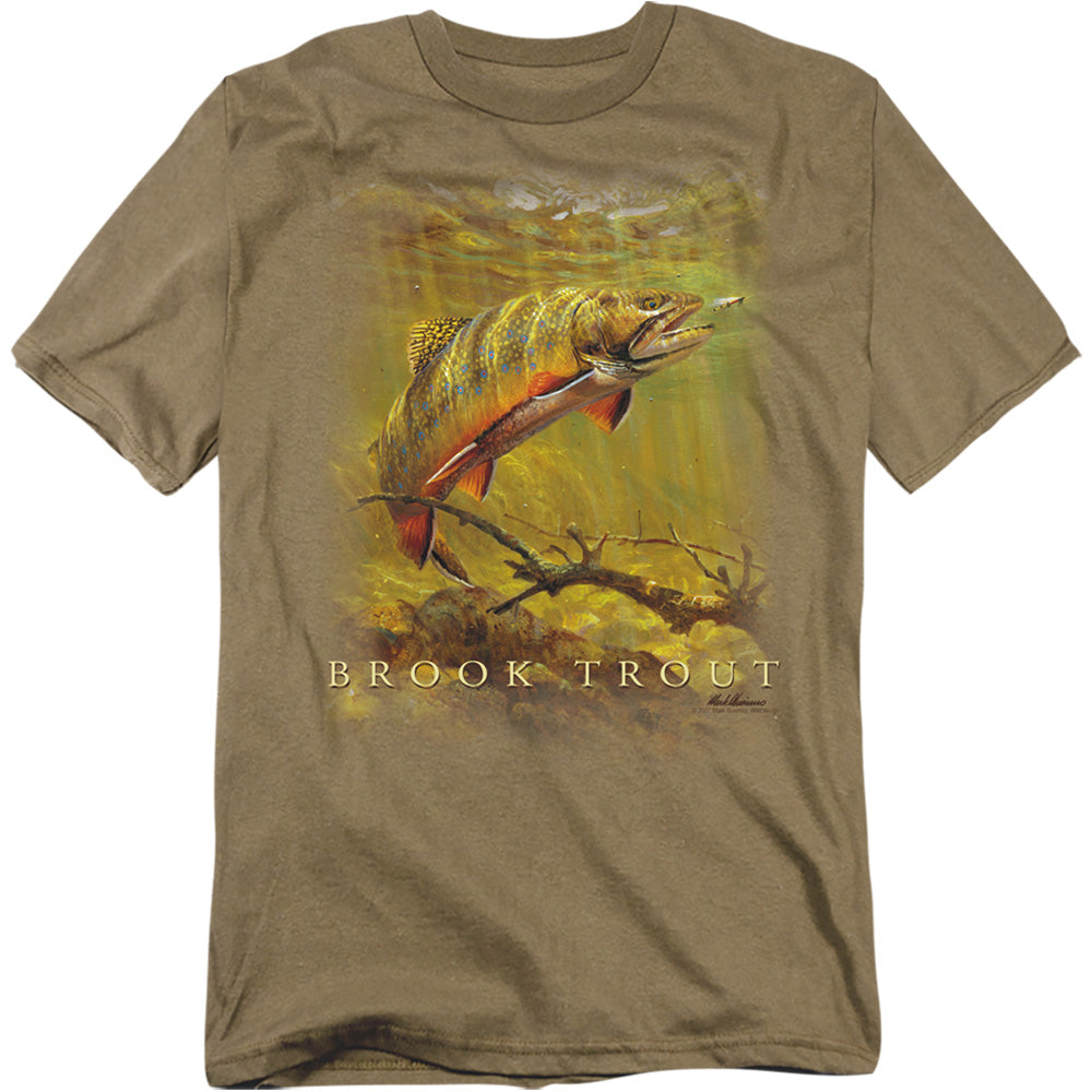 Wildlife Brook Trout Licensed Adult Unisex T-Shirt Regular Fit Tee SM-3X