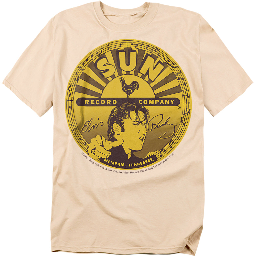 Sun Elvis Full Sun Label Licensed Adult Unisex T-Shirt Regular Fit Tee SM-3X