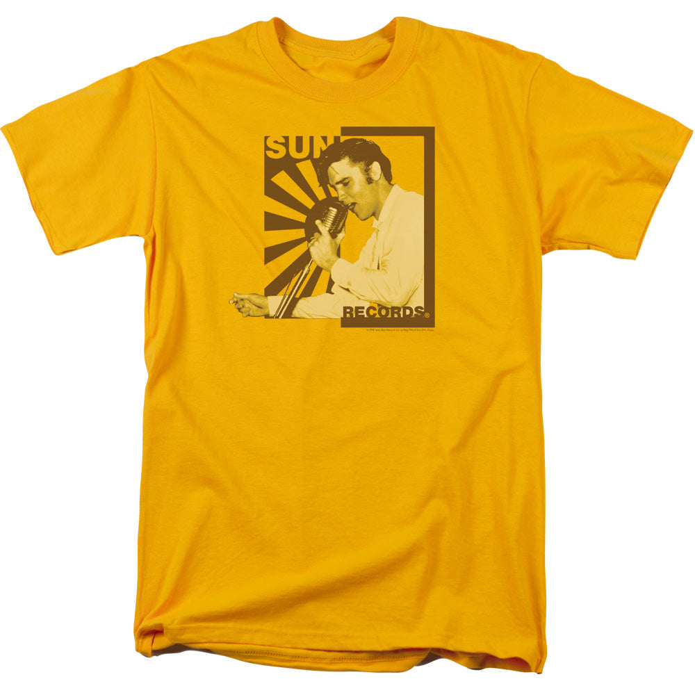 Sun Sun Records Slvis On The Mic Licensed Adult Unisex T-Shirt Regular Fit Tee