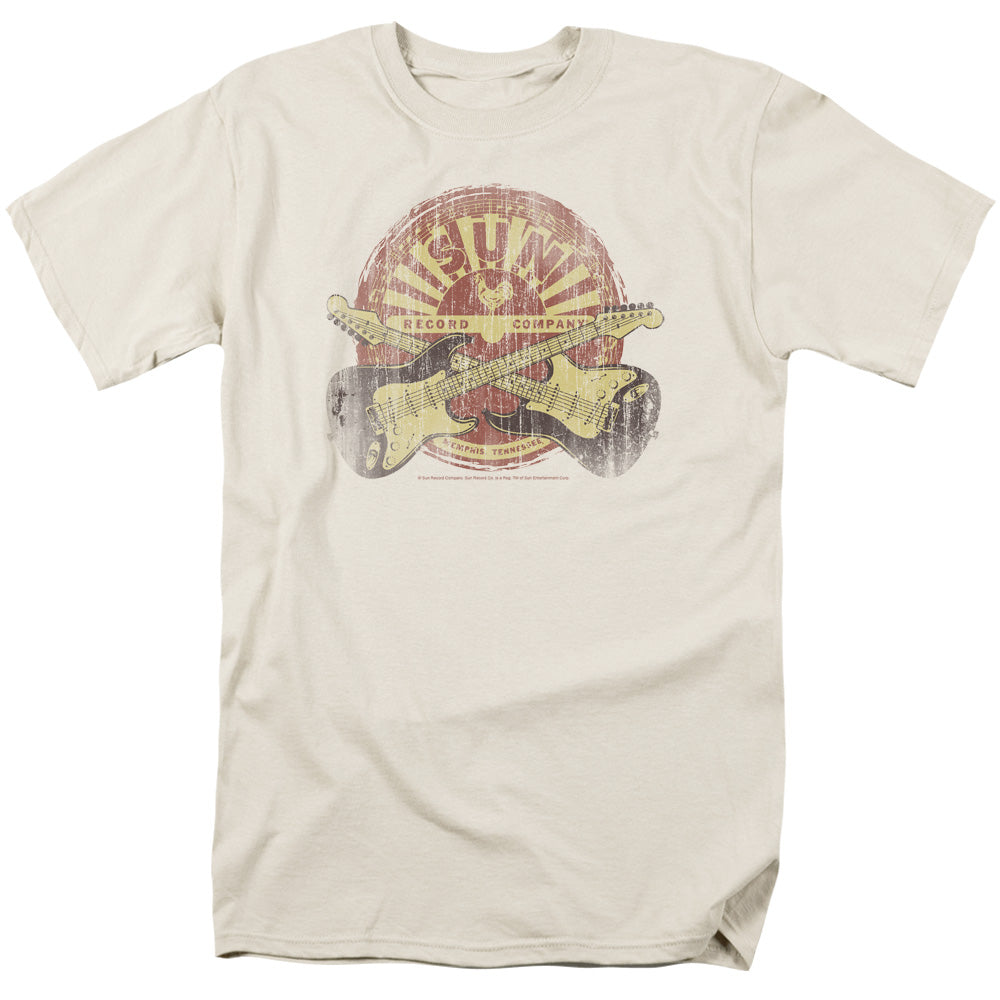 Sun Crossed Guitars Licensed Adult Unisex T-Shirt Regular Fit Tee SM-3X