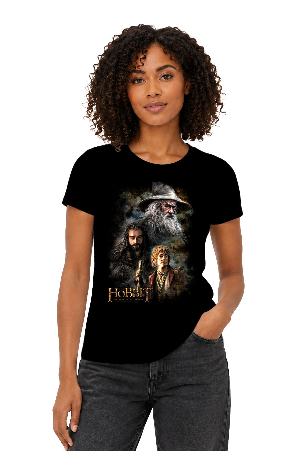 The Hobbit Painting Licensed Women's T-Shirt Regular Fit SM-2X