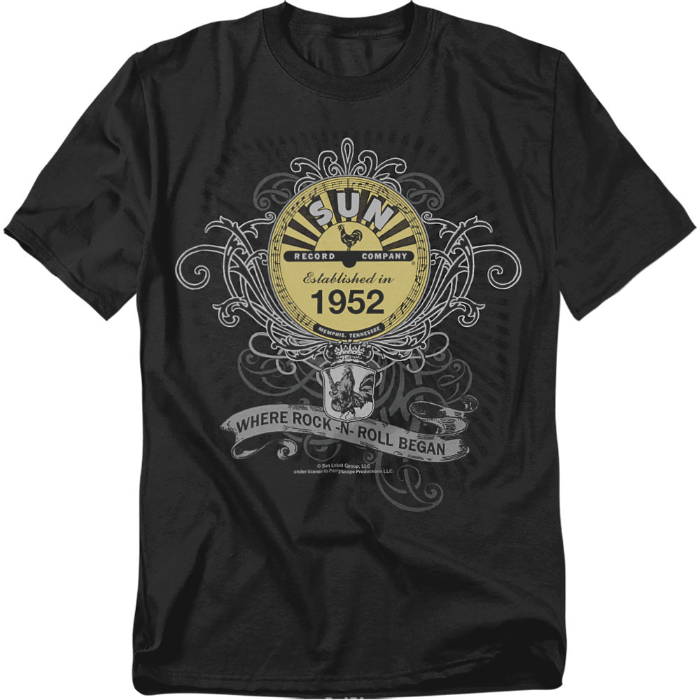 Sun Rockin Scrolls Licensed Adult Unisex T-Shirt Regular Fit Tee SM-3X