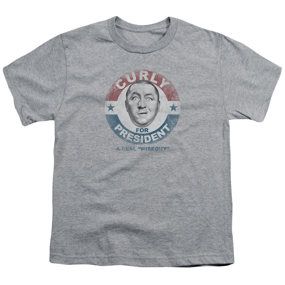 Three Stooges Curly For President Licensed Kid's T-Shirt (Ages 4-7) XS-XL